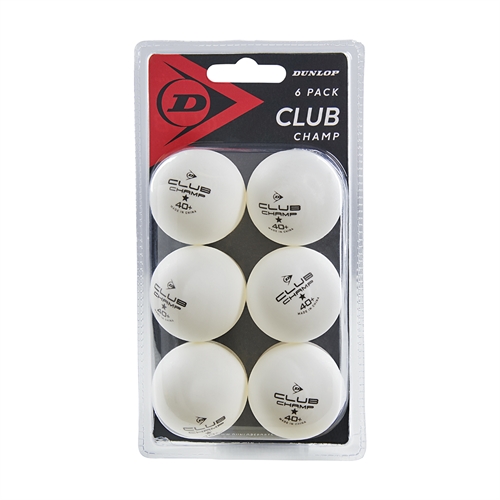 Dunlop 40+Club Champ Bordtennisbolde (6-Pack)
